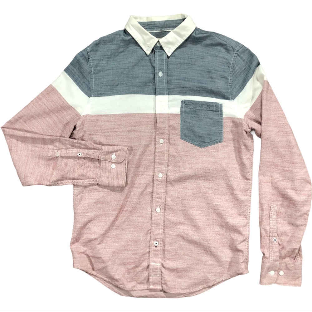 1901 Casual button down men’s small Pink white